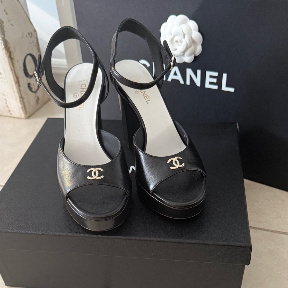 CHANEL Black Platform Heels 2026 pre spring collection
